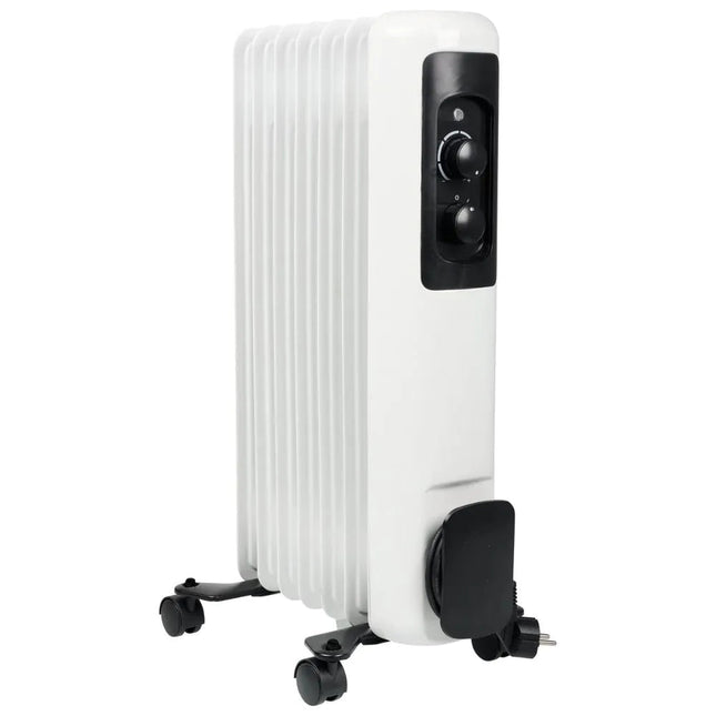 Witte Tristar KA-5177 oliegevulde radiatorkachel op wieltjes