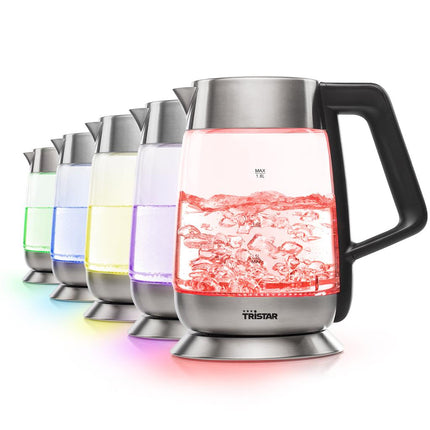 Tristar WK-3375 waterkoker met verschillende LED-kleuren per temperatuur